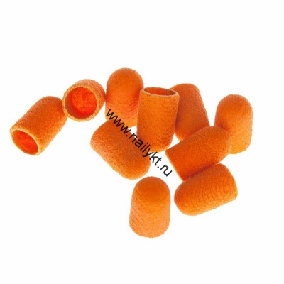 Колпачек шлифовальный MANITA PROFESSIONAL на хлопковой основе D-10 оранжевые #120 (10*15мм) 1шт