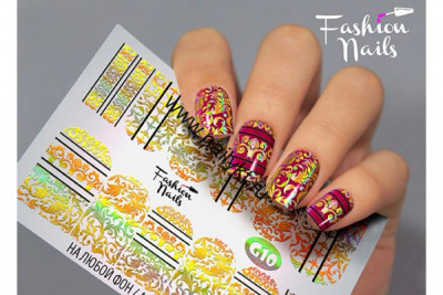 СКИДКА!!! Слайдер-дизайн Fashion Nails Galaxy 010