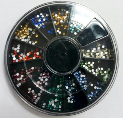 Стразы стекло "Mix Color" SS3 в карусели, 480 шт