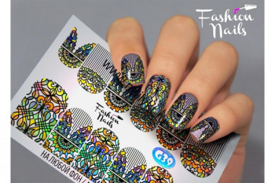 СКИДКА!!! Слайдер-дизайн Fashion Nails Galaxy 039