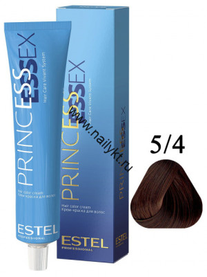 Крем-краска для волос Estel Princess Essex 5/4, Светлый шатен Медный, 60мл