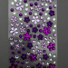 Наклейки для ногтей, лица и тела микс с цветочками фиолетовые ZOO 1842