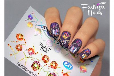 СКИДКА!!! Слайдер-дизайн Fashion Nails Galaxy 042