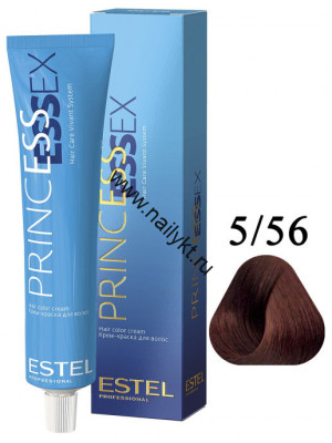 Крем-краска для волос Estel Princess Essex 5/56, Светлый шатен Красно-фиолетовый, 60мл