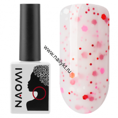 База каучуковая для гель-лака, 10мл (24 Milky Splash (Pink/Red) Naomi