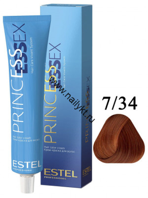 Крем-краска для волос Estel Princess Essex 7/34, Средне-русый Золотисто-медный, 60мл