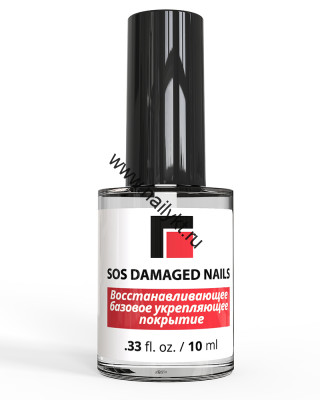 Восстанавливающее базовое укрепляющее покрытие "SOS Damaged nails" 10 мл Milv