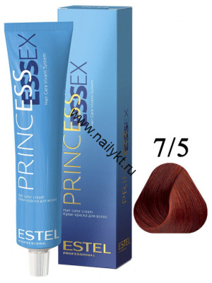 Крем-краска для волос Estel Princess Essex 7/5, Средне-русый Красный, 60мл