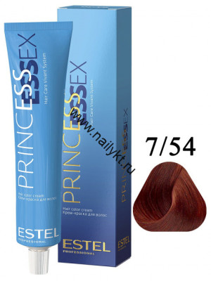 Крем-краска для волос Estel Princess Essex 7/54, Средне-русый Красно-медный, 60мл