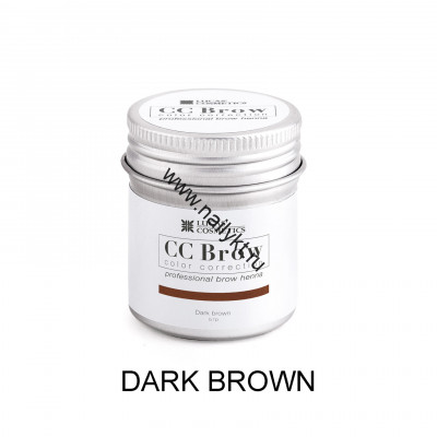 Хна для бровей CC Brow (dark brown) в баночке (темно-коричневый), 5гр.