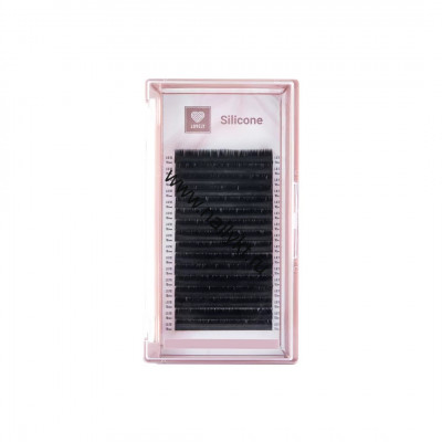 Ресницы чёрные LOVELY Silicone, микс, 16 лент (CC 0,10 9-12mm)