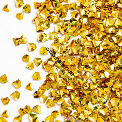 Блестки алмазы золотые 20 г