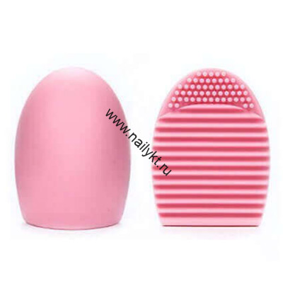 Коврик-яйцо силиконовый для очистки кистей LOVELY (розовый)