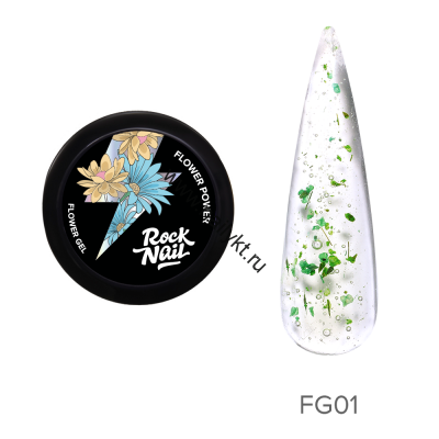 Гель для наращивания RockNail Flower Power FG01 Gardenia Gang 10мл
