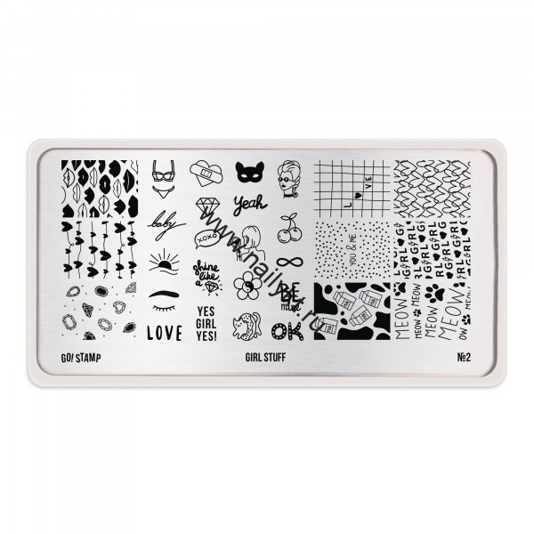 Пластина для стемпинга Go! Stamp 002 Girl stuff