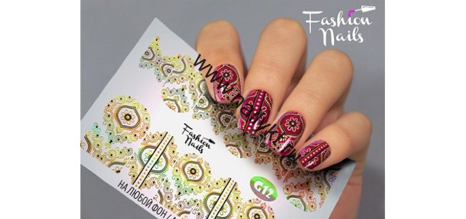 СКИДКА!!! Слайдер-дизайн Fashion Nails Galaxy 012