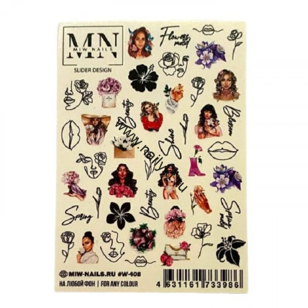 Slider Design W-408 mini Miw Nails