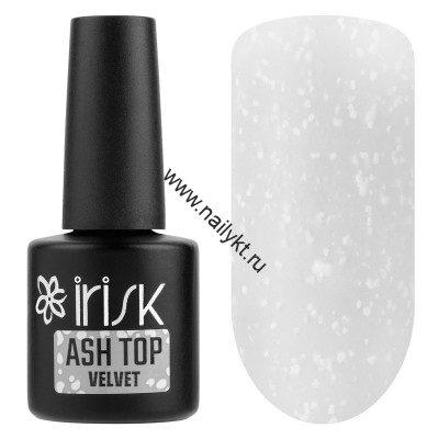 Топ вельветовый декоративный без липкого слоя Velvet Ash Top, 10мл (01 White) IRISK