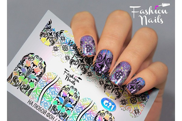 СКИДКА!!! Слайдер-дизайн Fashion Nails Galaxy 021