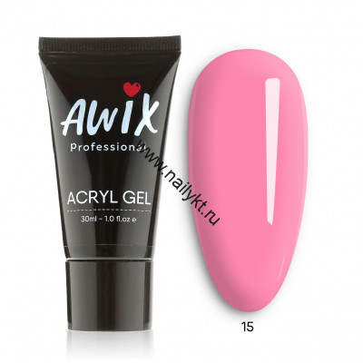 Acryl gel Акригель AWIX 15 (неон), 30 мл