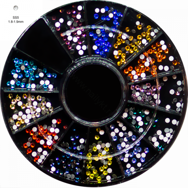 Стразы стекло "Mix Color" SS3 в карусели 480шт Born Pretty