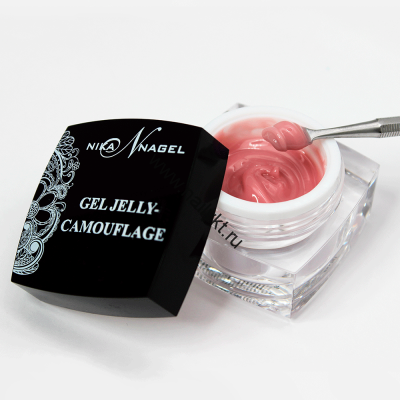 Гель-желе камуфлирующий Jelly-CAMOUFLAGE дымчато-розовый Nika Nagel 15 гр