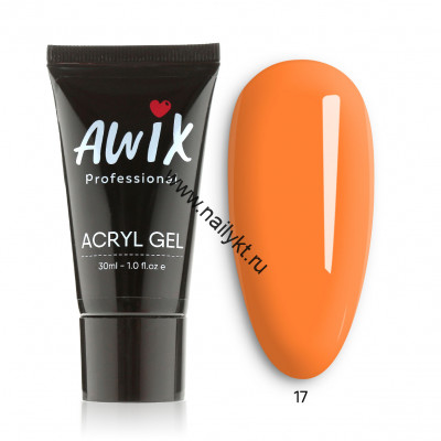 Acryl gel Акригель AWIX 17 (неон), 30 мл