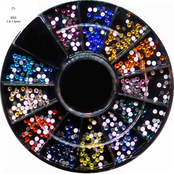 Стразы стекло "Mix Color" SS5 в карусели 480шт Born Pretty