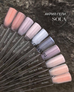 Акрил-гель NATURAL PINK SOLAlove, 30мл (+ключ)