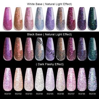 Светоотражающий гель-лак "Reflective Glitter Flash" RGF-02 53087-02, 7 мл Born Pretty