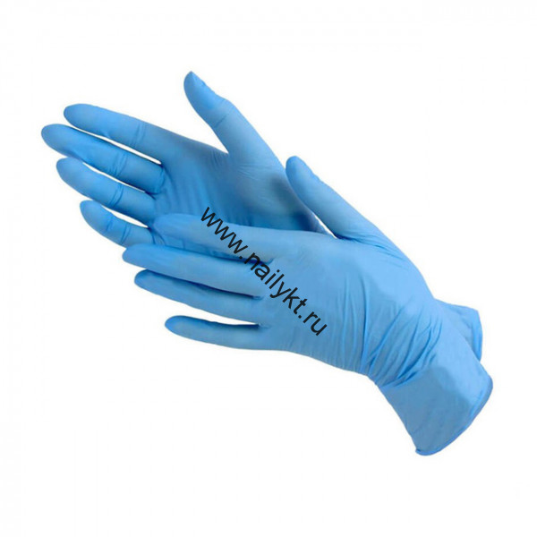 Перчатки нитриловые L 50 пар (100 шт.) Comfy touch голубые
