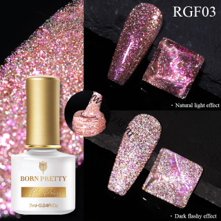 Светоотражающий гель-лак "Reflective Glitter Flash" RGF-03 53087-03, 7 мл Born Pretty