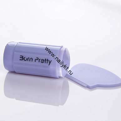(24021)Набор штамп Clear Purple силиконовый+скрапер Born Pretty
