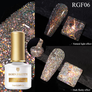 Светоотражающий гель-лак "Reflective Glitter Flash" RGF-06 53087-06, 7 мл Born Pretty