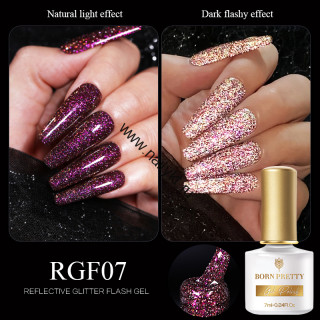 Светоотражающий гель-лак "Reflective Glitter Flash" RGF-07 53087-07, 7 мл Born Pretty