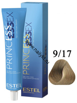 Крем-краска для волос Estel Princess Essex 9/17, Блондин пепельно-коричневый, 60мл