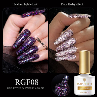 Светоотражающий гель-лак "Reflective Glitter Flash" RGF-08 53087-08, 7 мл Born Pretty