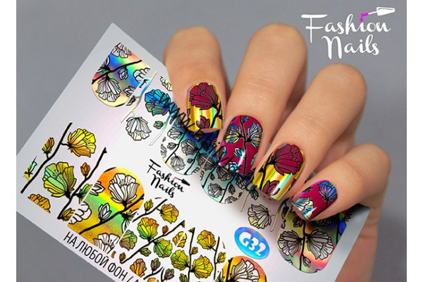 СКИДКА!!! Слайдер-дизайн Fashion Nails Galaxy 032