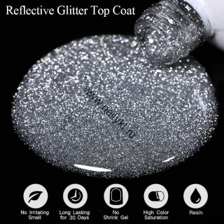 Светоотражающий топ для гель-лака 52483 Reflective Glitter Top Coat, 7 мл Born Pretty