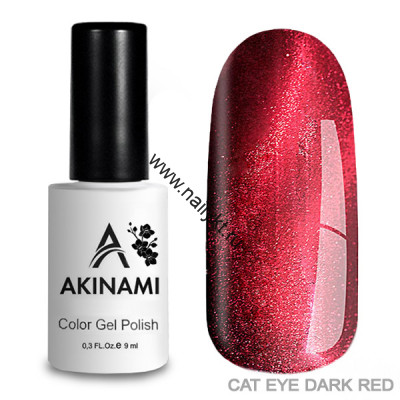 Магнитный гель-лак AKINAMI Color Gel Polish - Cat Eye Red 01 (9мл)
