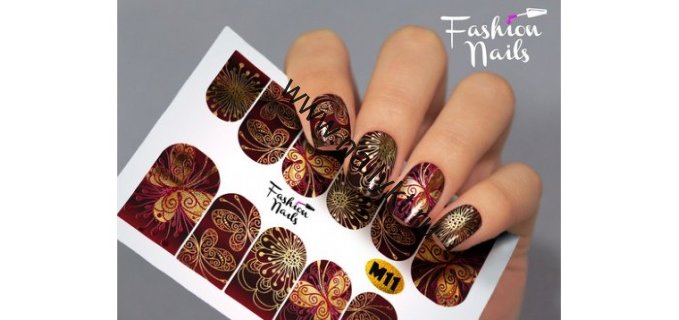 СКИДКА!!! Слайдер-дизайн Fashion Nails Metallic 011