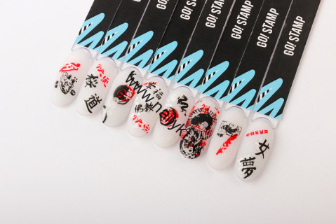 Пластина для стемпинга Go! Stamp 094 Samurai by @Fox_nailart