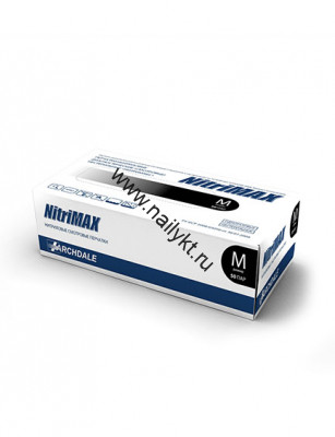 Перчатки нитриловые M 50 пар (100шт.) "Нитримакс" NitriMax черные