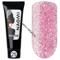 Акригель Naomi AcryGel, 15гр (в тубе) 25 Розовый (блеск)