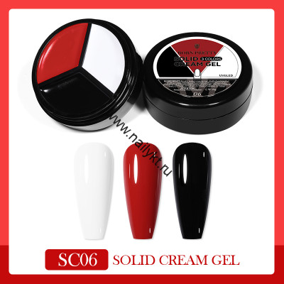 Гель-лак 3 in1 solid cream gel SC06 54542-06, 15 гр Born Pretty