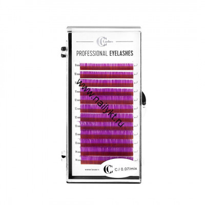 СКИДКА!!! Ресницы CC Lashes C/0.07/mix, violet(фиолетовый)
