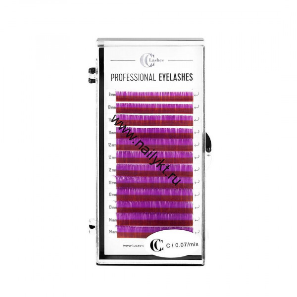 СКИДКА!!! Ресницы CC Lashes C/0.07/mix, violet(фиолетовый)