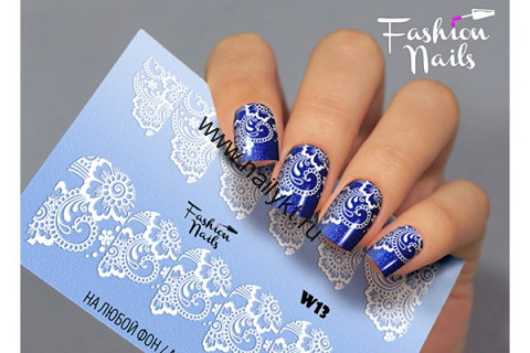 Слайдер-дизайн Fashion Nails White 013