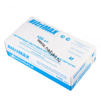 Перчатки нитриловые M 50 пар (100шт.) "Нитримакс" NitriMax голубые