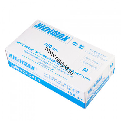 Перчатки нитриловые M 50 пар (100шт.) "Нитримакс" NitriMax голубые